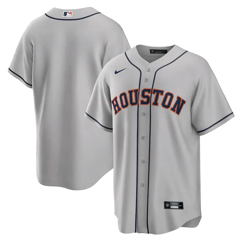 Camisa MLB Houston Astros Nike II Torcedor Masculina Cinza