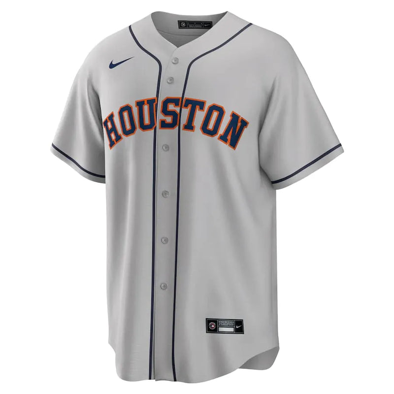 Camisa MLB Houston Astros Nike II Torcedor Masculina Cinza