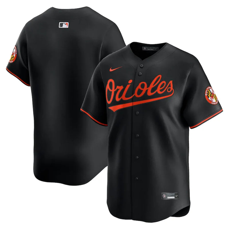 Camisa MLB Baltimore Orioles Nike Black Alternate Limited Torcedor Masculina Preta