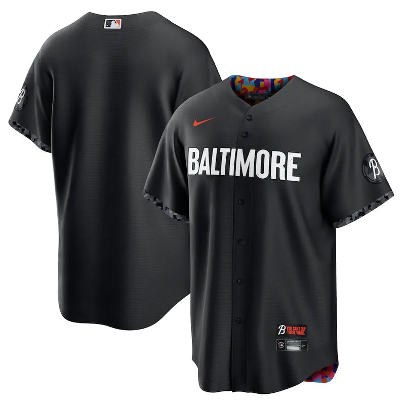 Camisa MLB Baltimore Orioles Nike Black City Connect Nike Torcedor Masculina Preta