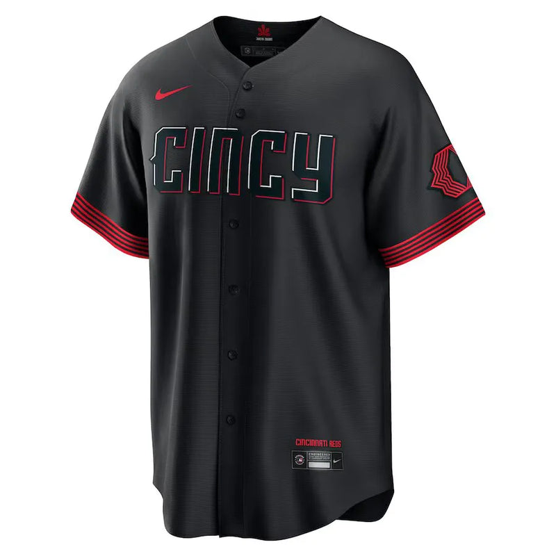 Camisa MLB Cincinnati Reds Nike Connect City Torcedor Masculina Preta