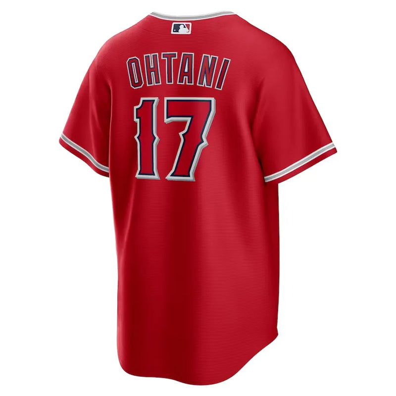 Camisa MLB Los Angeles Angels II Nike Torcedor Masculina Vermelha Shohei Ohtani 17