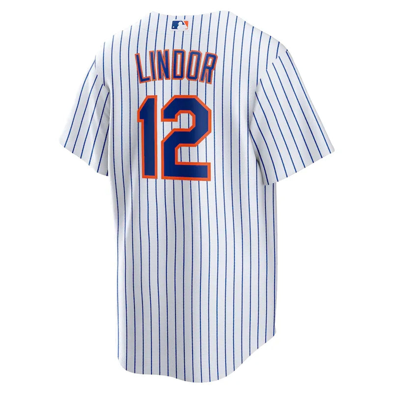 Camisa MLB New York Mets Nike I Torcedor Masculina Listrada Francisco Lindor 12