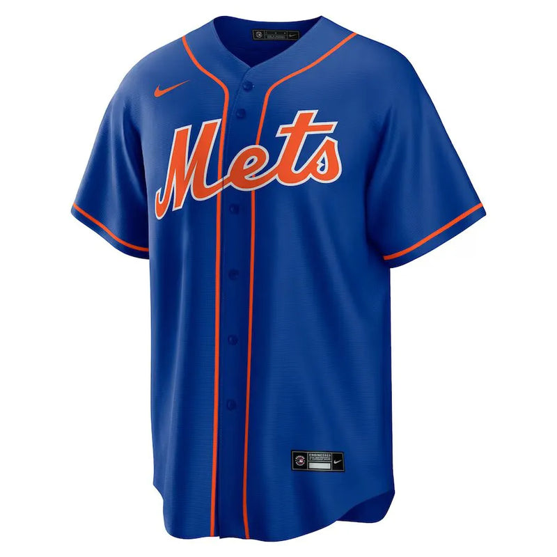 Camisa MLB New York Mets Nike II Torcedor Masculina Azul Francisco Lindor 12