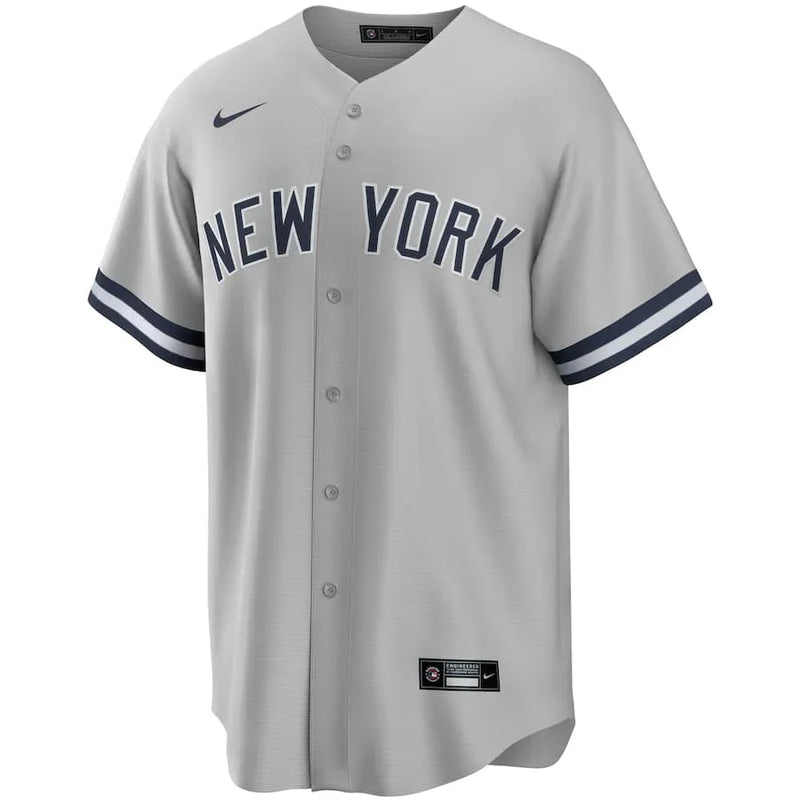 Camisa MLB New York Yankees Nike II Torcedor Masculina Cinza Aaron Judge 99