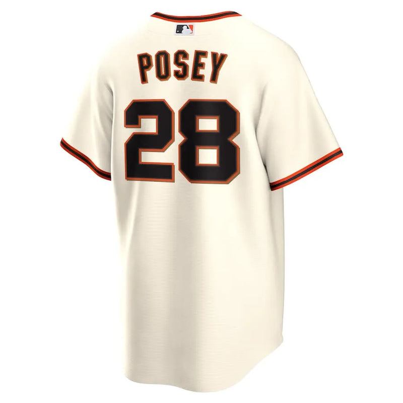 Camisa MLB San Francisco Giants Nike I Torcedor Masculina Bege Buster Posey 28