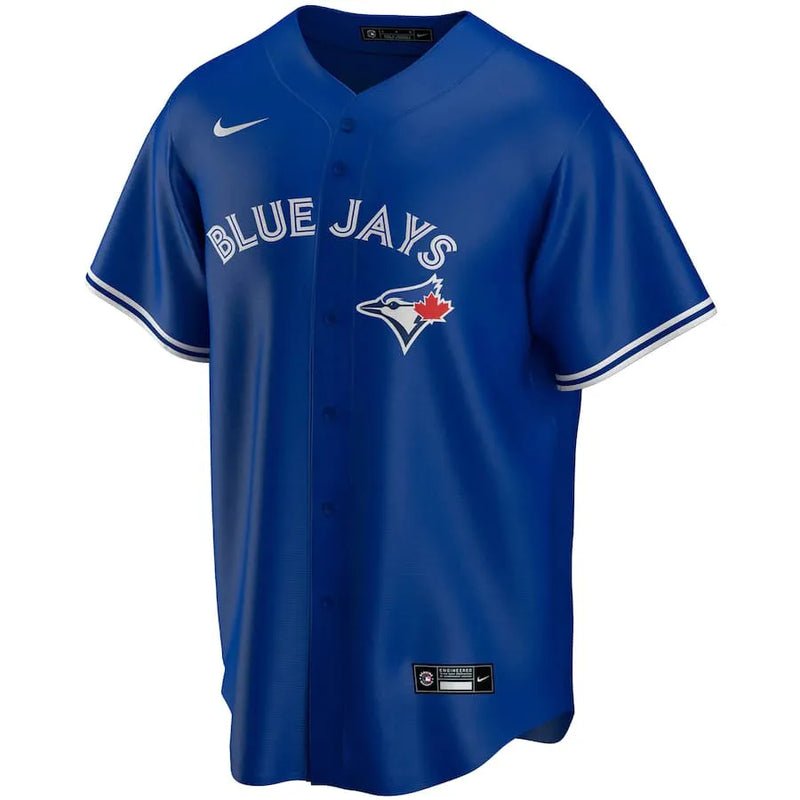 Camisa MLB Toronto Blue Jays Nike II Torcedor Masculina Azul Vladimir Guerrero Jr. 27