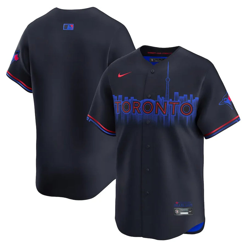 Camisa MLB Toronto Blue Jays Nike City Connect Torcedor Masculina Azul Marinho