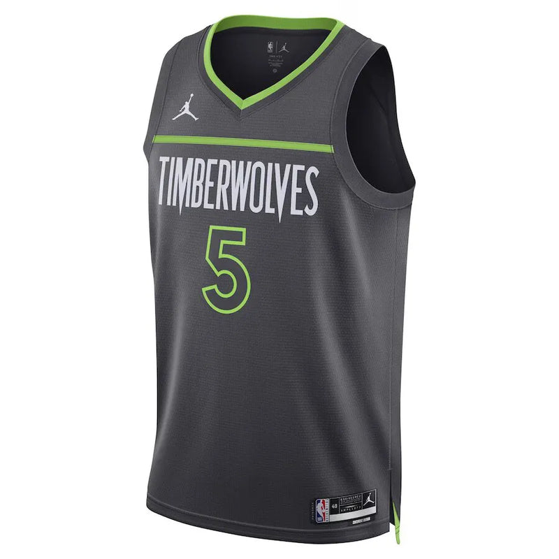 Regata NBA Minnesota Timberwolves Jordan Statement Edition Swingman Jersey Anthony Edwards 5 Preta