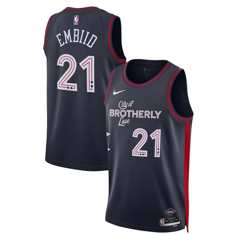 Regata NBA Philadelphia 76ers Nike City Edition 23/24 Swingman Jersey Joel Embiid 21
