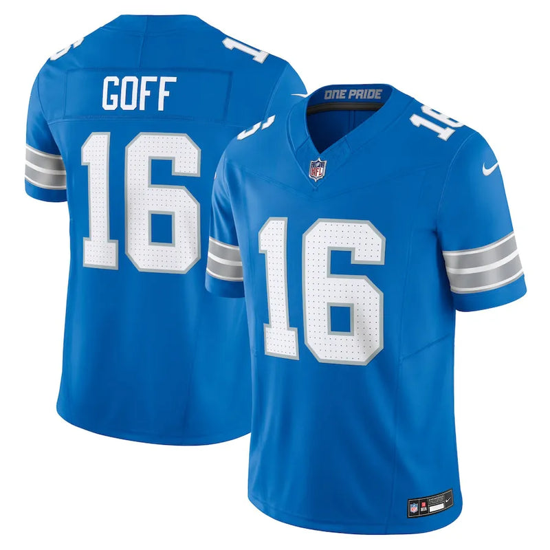 Camisa NFL Detroit Lions Blue Nike Jared Goff 16 Limited Jersey Masculina Azul