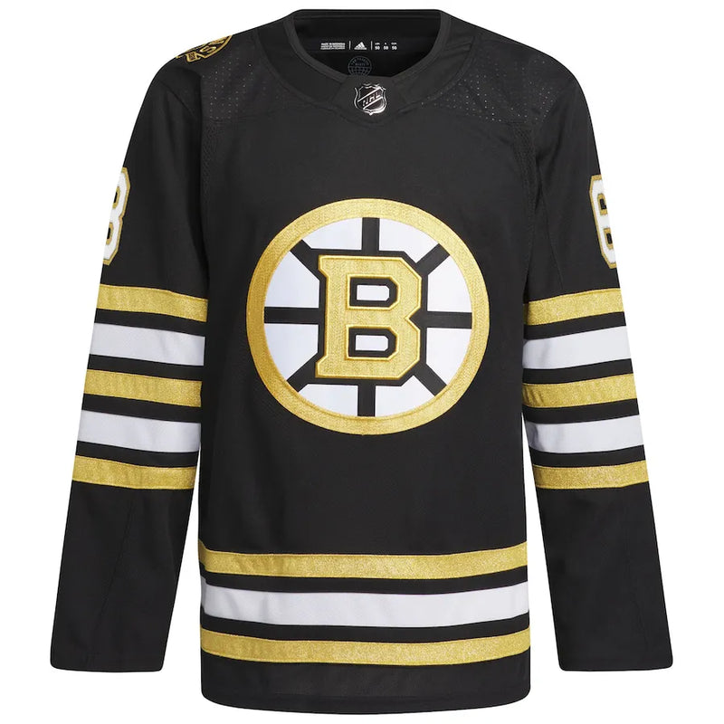 Camisa NHL Boston Bruins Marchand 63 Adidas Home Jersey Preta Masculina