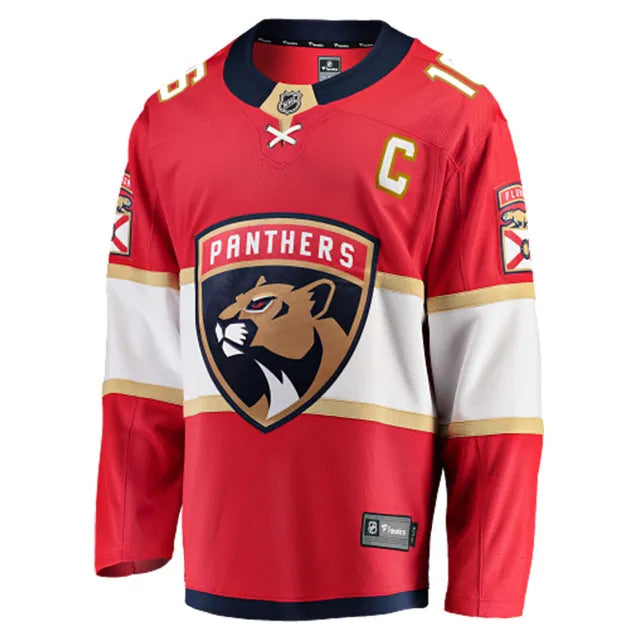 Camisa NHL Florida Panthers Adidas Home Jersey Vermelha Masculina Aleksander Barkov 16
